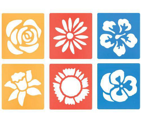 Flower Stencils 15.2 x 15.2cm Pack of 6 - Zart