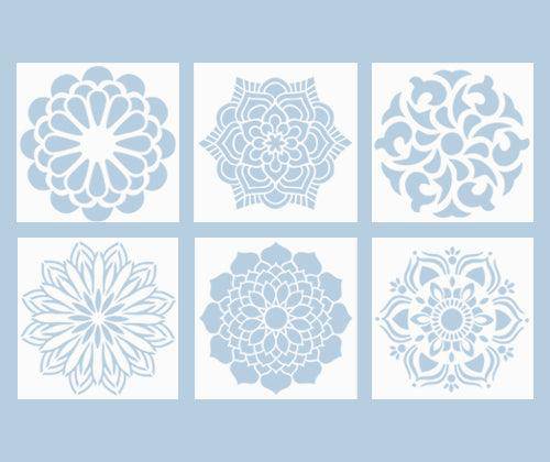 Mandala Stencils 15 x 15cm Pack of 6 - Zart