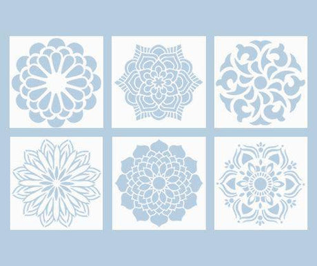 Mandala Stencils 15 x 15cm Pack of 6 - Zart