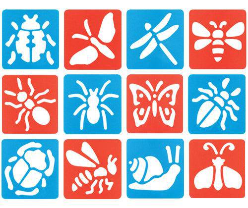 Minibeast Stencils 6.8 x 6.8cm Pack of 12 - Zart