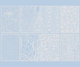 Stencil and Rubbing Sheets A4 Textures Pack of 8 - Zart