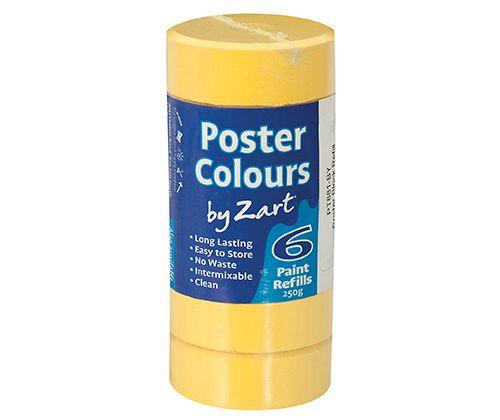 Poster Colours Paint Refills by Zart Pack of 6 - Zart