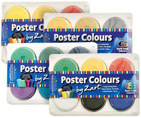 Poster Colours Paint Assorted Sets Pack of 4 - Zart