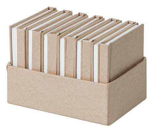 Kraft Mini Notebooks 7.5 x 7.5cm Pack of 12 - Zart