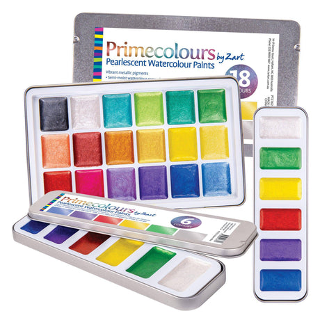 Zart Primecolours Pearlescent Watercolour Paints - Zart