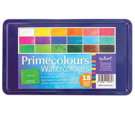 Primecolours Watercolour Palette Set of 18 - Zart