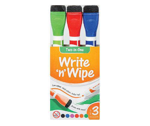 Write 'n' Wipe Whiteboard Markers 6 Colours Pack of 3 - Zart