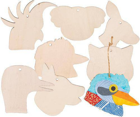 Wooden Australian Animal Hangers Pack of 21 - Zart