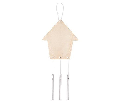 Wooden Garden Wind Chimes House Pack of 10 - Zart