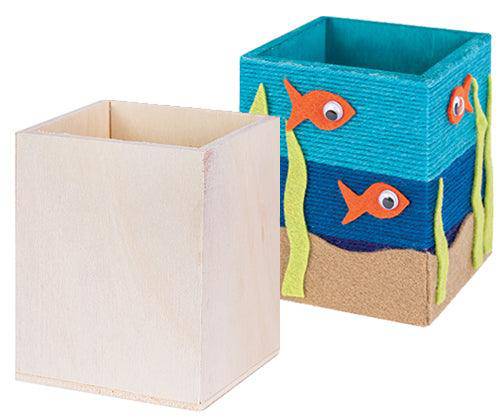 Wooden Pencil Holder 8 x 8.2 x 10cm - Zart