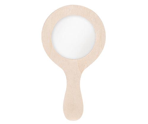 Wooden Round Hand Mirror Pack of 10 - Zart