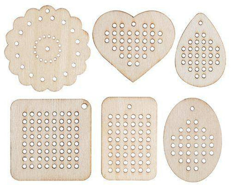 Wooden Threading Shapes Assorted Pack of 30 - Zart