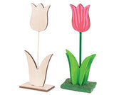 Wooden Tulip on Stand Pack of 10 - Zart